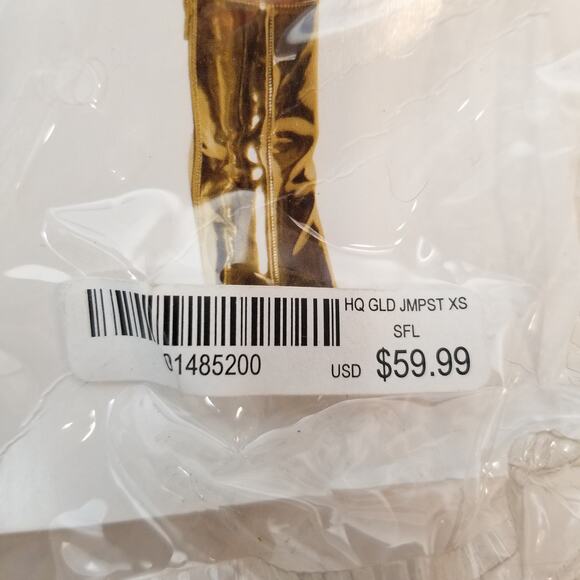 Spirit Halloween Women's Harley Quinn Birds Of Prey Gold Jumpsuit Size XS - Picture 11 of 11